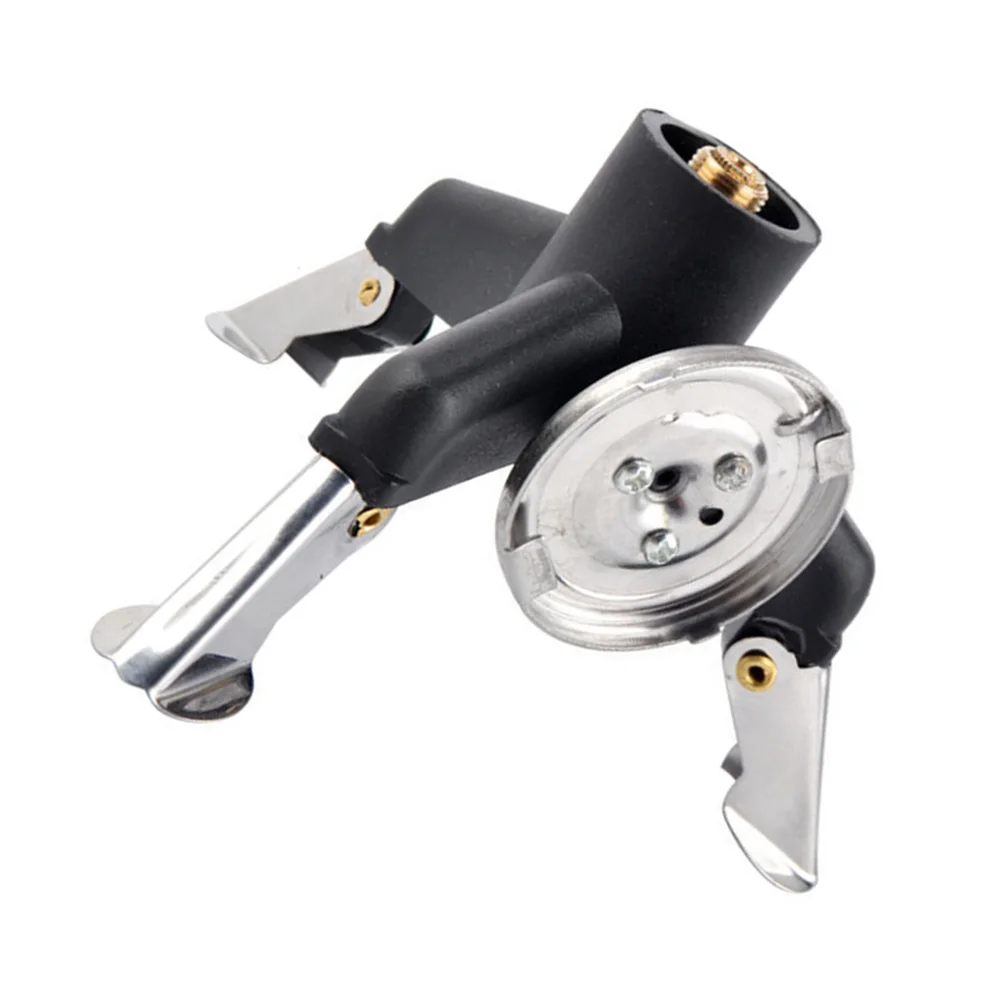 

1pc Stove Triangle Furnace Head Converter Durable Metal Camping BBQ Outdoor Cooking Picnic Smoking Triangular Adapter Gas Tank