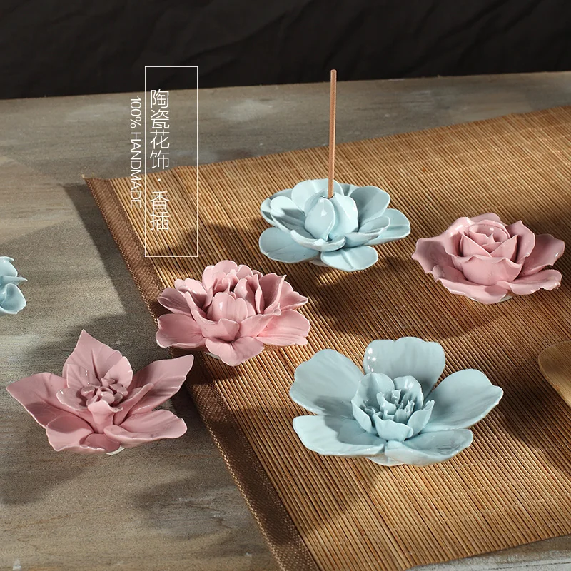 ceramics flower Fragrant incense sandalwood Vaporizer religion Buddhism Burning Home Decoration