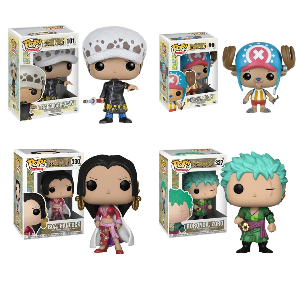 NUEVO FUNKO POP ONE PIECE 10cm Roronoa Zoro 327 #   Chooper 99 #   Luffy 98 #   Figuras de Acción Coleccionables de Anime Japonés, Juguetes Modelo de Dibujos Animados