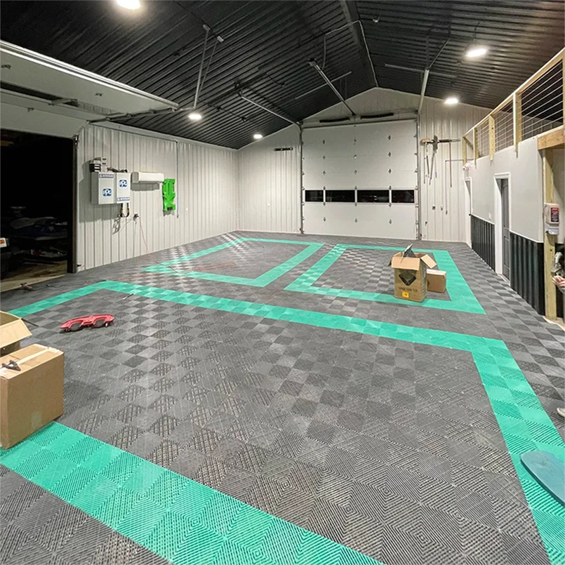 

High Quality Pp Pvc Plastic Modular Interlocking Tiles Industrial Slabs For Car Washing Garage Carwash