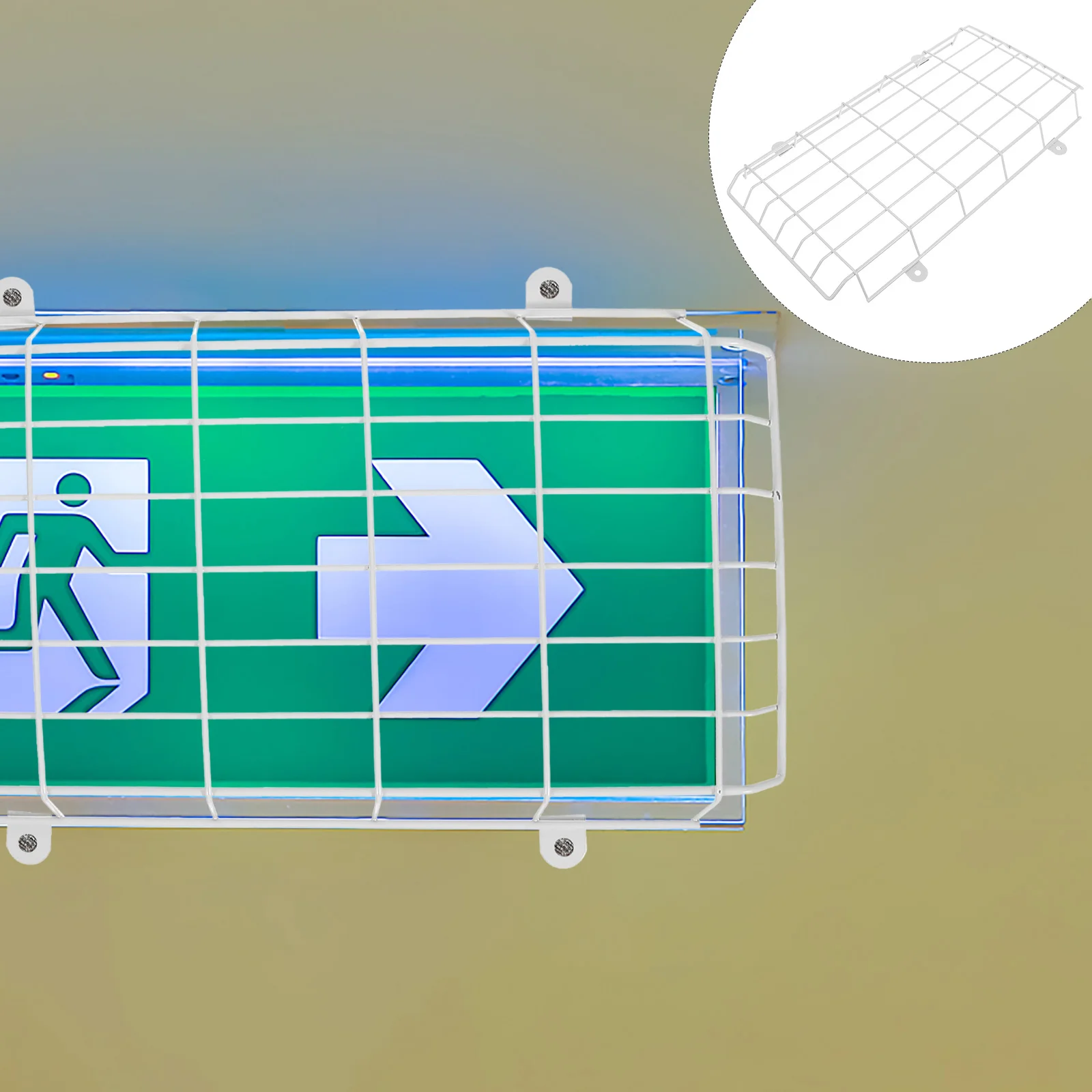 

Exit Light Wall Mounted Emergency Wire Cover Guard for Metal Protective Wall-mounted Sign Covers