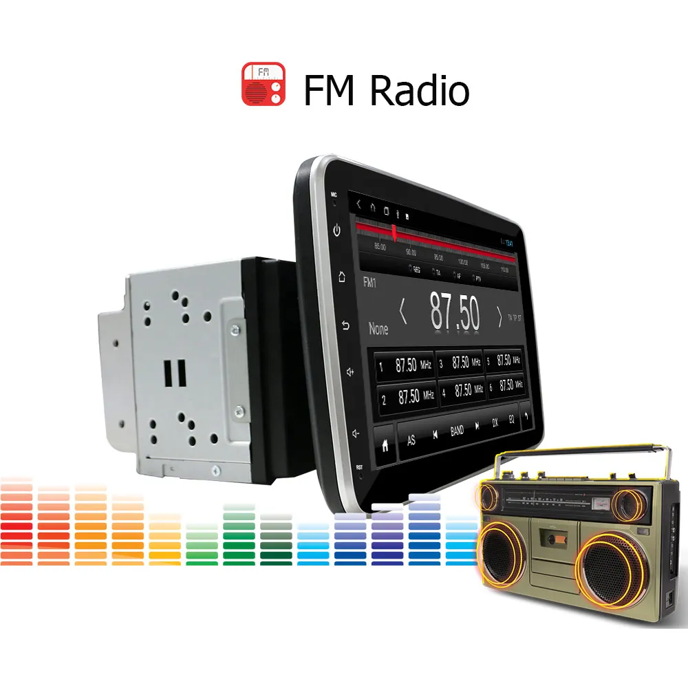 9/10inch 2 Din Car Dvd Player Adjustable,Rotation Android Car Audio Player Rotatable Car Auto Player