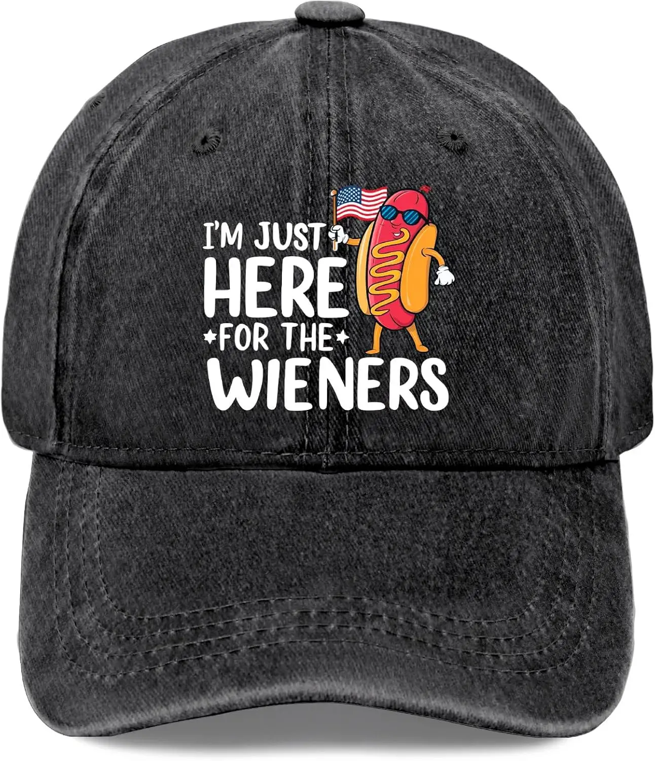 

Просто здесь для Wieners, шляпа, женские забавные шапки для папы, забавные подарки на день рождения для мужчин