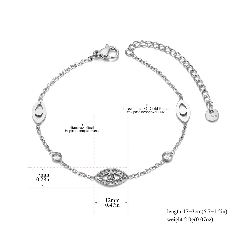 JeeMango Runde CZ-Anhänger-Halskette, Armband für Damen, weißer Zirkonia, Edelstahl, schlichter Luxus-Hochzeitsschmuck B26031 – Detail 18