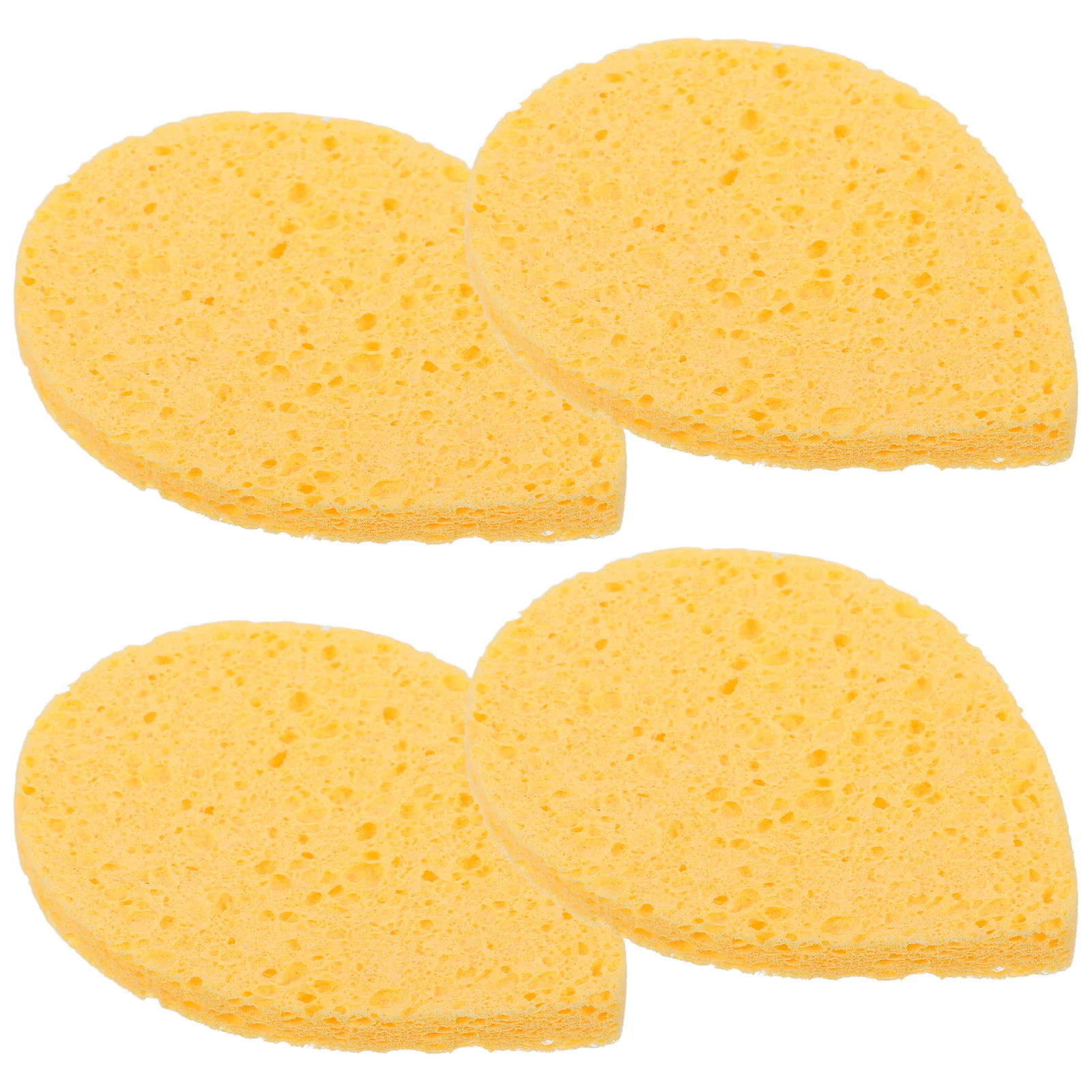 4Pcs Compact Exfoliating Sponge Facial Pads Multi-Use Face Cleaner Travel Accessories Facial Sponges Exfoliating Sponge