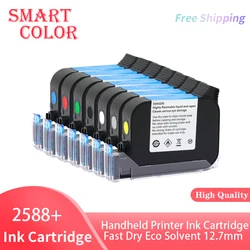 2588+M 2588 2588+ Handheld Printer Ink Cartridge Fast Dry Eco Solvent Print Height 12.7mm Inkjet Printer Colorful Ink Cartridge