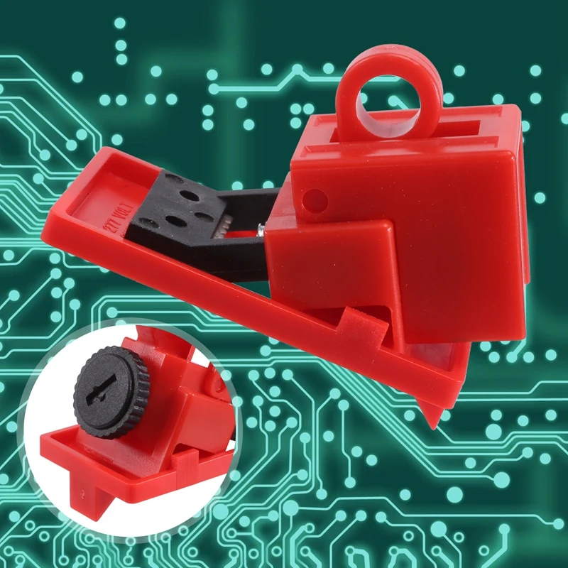 Circuit Breaker Lockout Electrical Safety Lock Single Pole Breaker Lock For Handle Within 16.5Mm Electrician Maintenance