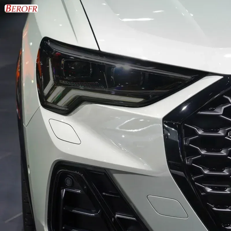 For Audi Q3 F3 RSQ3 Sportback 2019 Car Headlight Protective Film Smoked Black Tint Wrap Vinyl Transparent TPU Sticker