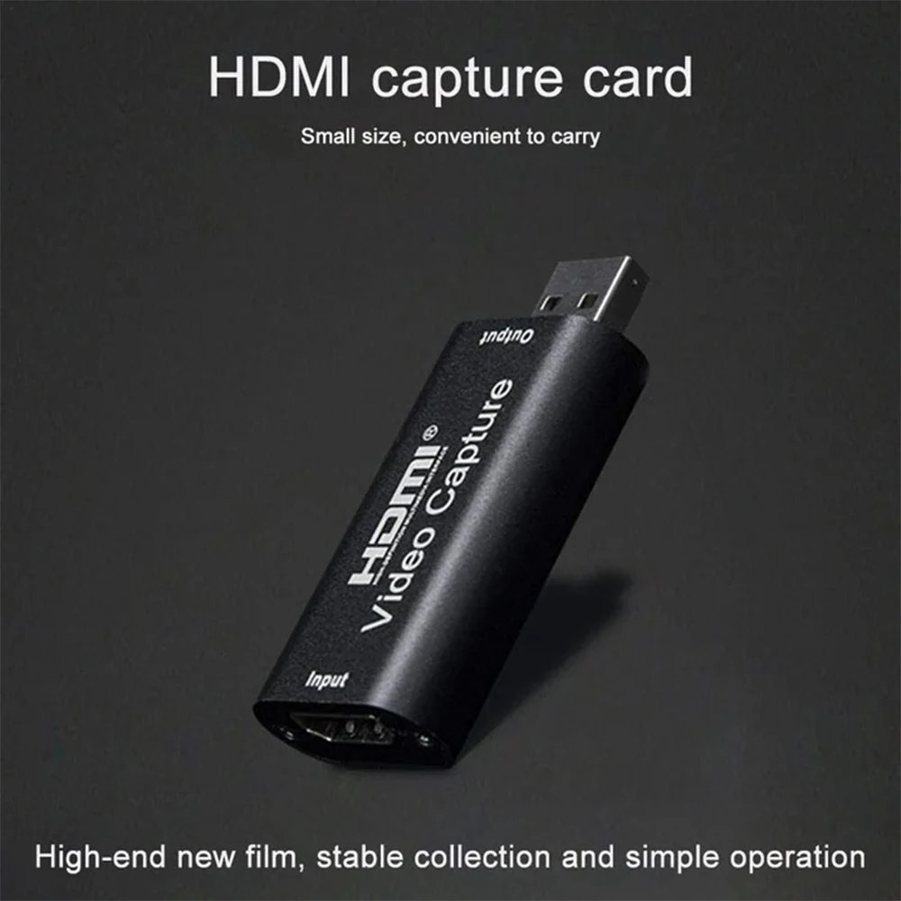 Hd Video Capture Card, USB Capture Card,4K HDMI to USB2.0, Record via DSLR Camcorder Cam for High Definition Acquisition, for Br