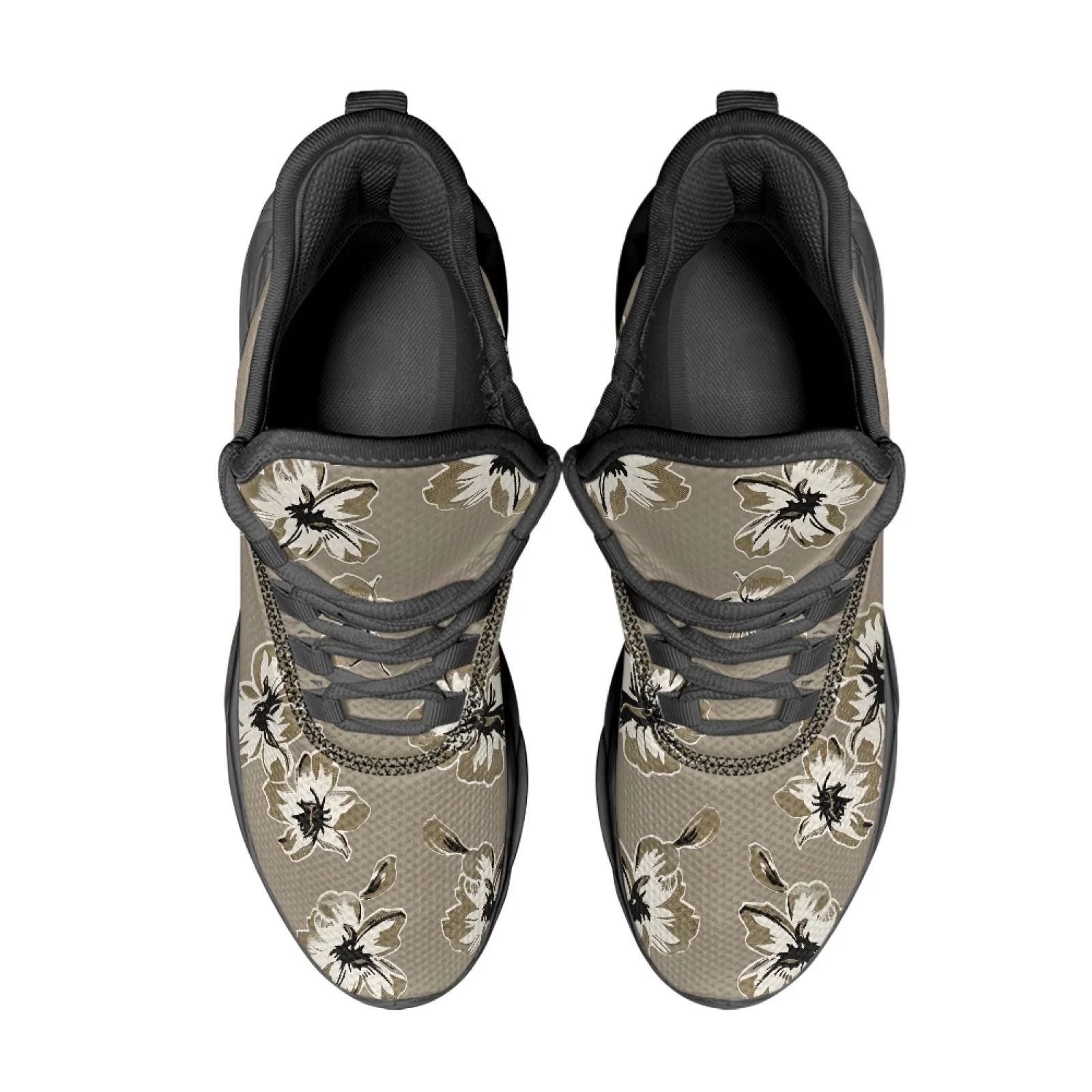 PENSTROLL Vintage Floral Print Comfortable Men's Running Shoes for Adults Mesh & EVA Fashion Sneakers Athletic Sneakers