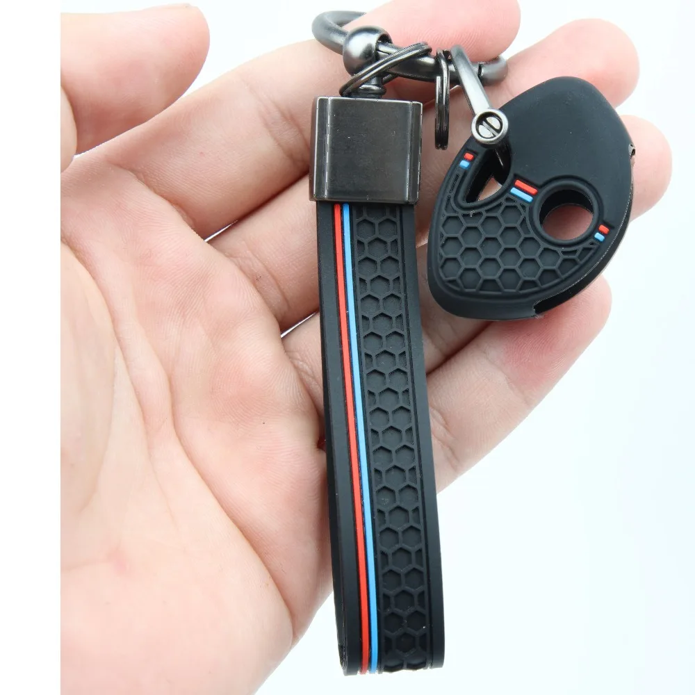 Silicone Remote Key Case For BMW K1200R R1200RT K1300R S1000RR F650GS F800GS F800ST with clasp holder Long Lasting