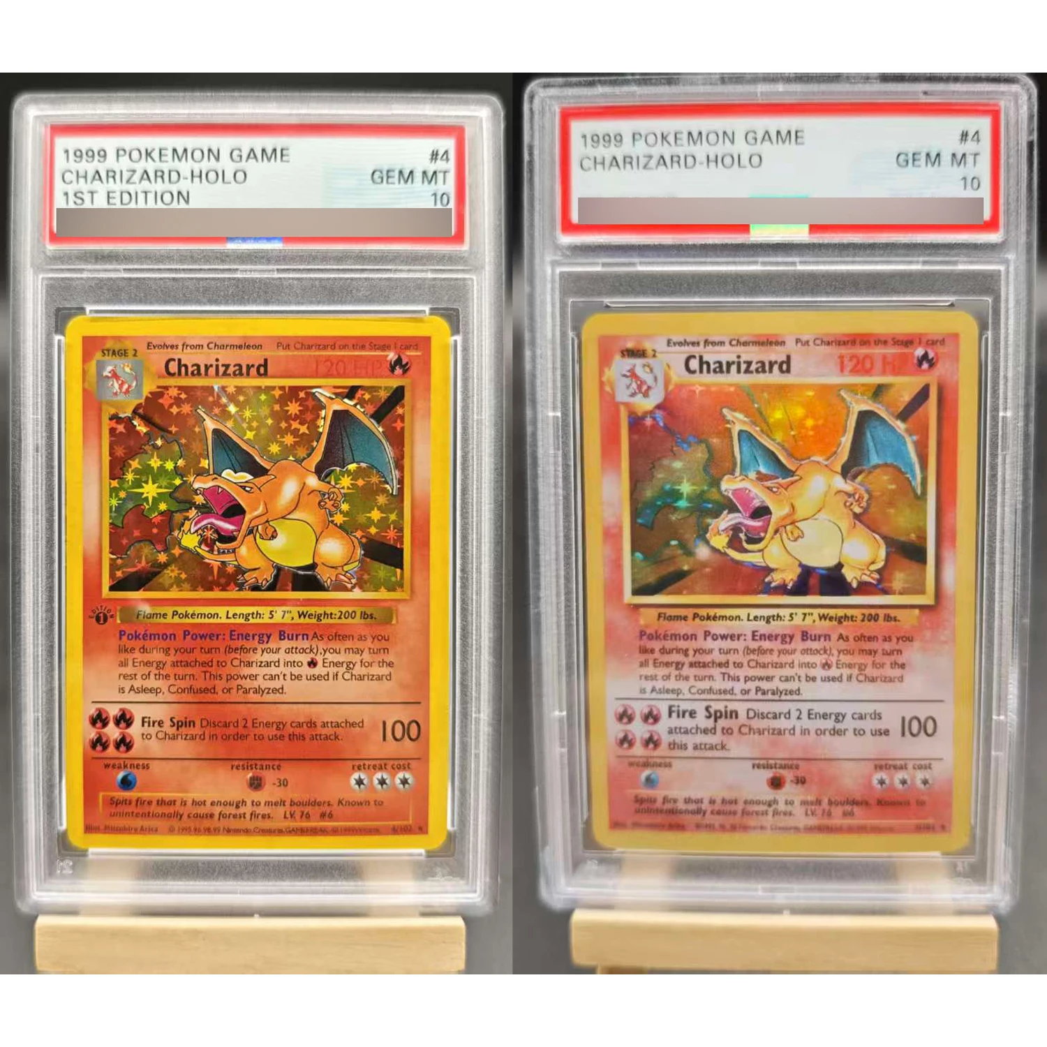 

Diy PTCG 1ST Charizard Blastoise Venusaur Gyarados English Rating Card Copy Version Classic Anime Collection Card Toy