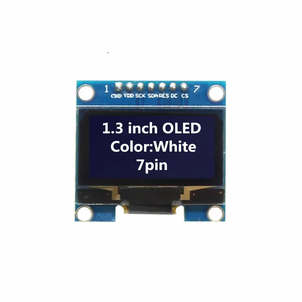 

1.3 inch OLED Module White Color 128X64 7 Pin OLED LCD LED Display Module 1.3 SPI Communicate for arduino Diy Kit