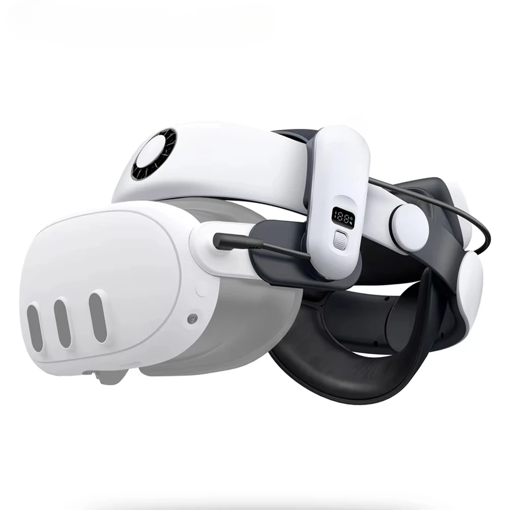 

BOVR S3 Pro 10000mAh Battery Head Strap for Meta Quest 3/Quest 3S with Head Air Conditioning VR Accessories Enhance Support
