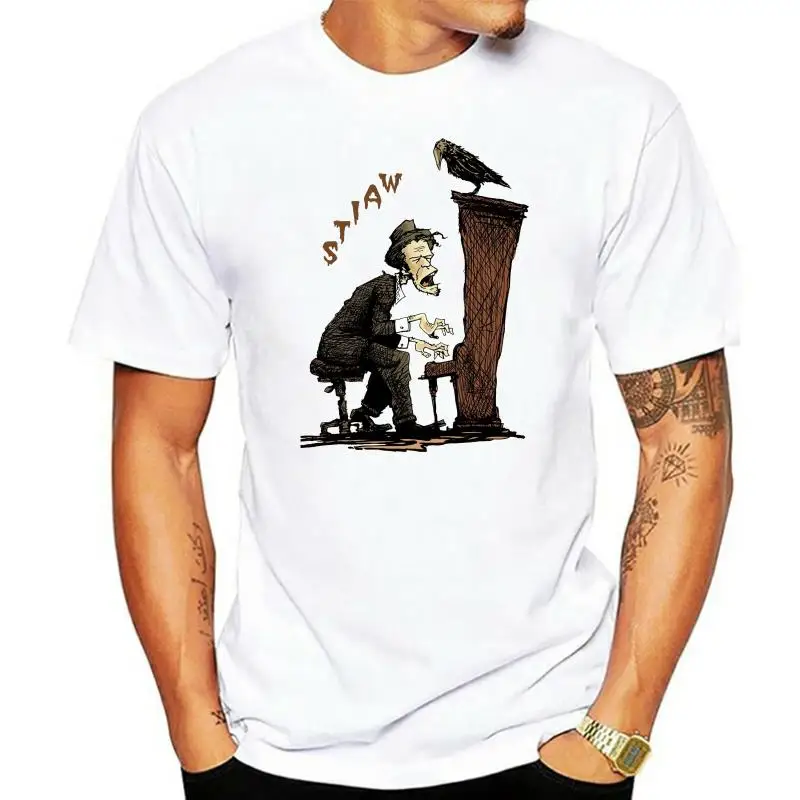 Printed T Shirt Short Sleeve Men Summer Style T Shirt Short Sleeve Tom Waits Piano Men Cool T-shirt