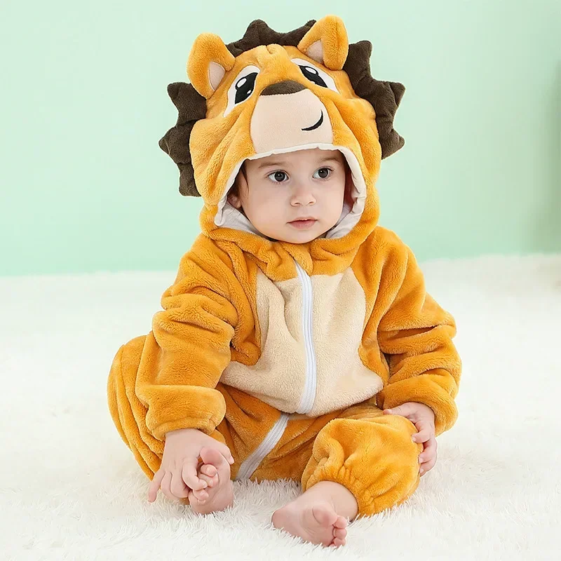 Nuevos monos para bebés, disfraz de animales para niños, Koala, cebra, hámster, disfraz de crecimiento para niños pequeños, monos de franela de invierno, Cosplay de Halloween