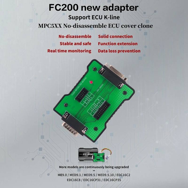 CG FC200 MPC5XX Adapter For  Mpc5xx Read/Write On Bench Supports EDC16/ ME9.0/ MED9.1/ MED9.5 Durable