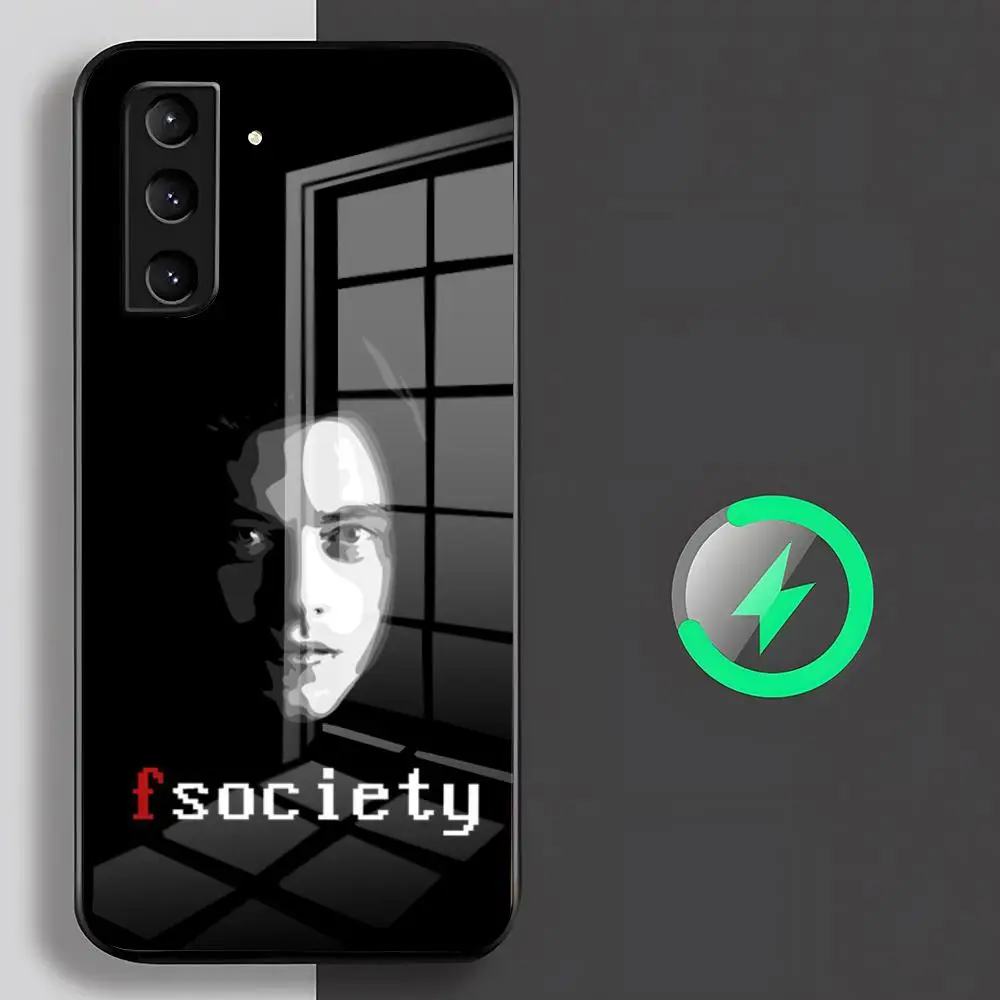 Mr Robot Fsociety Phone Case For Samsung S26 S25 S24 S23 S22 S21 S20 Edge Ultra Plus FE For Magsafe Glass Case