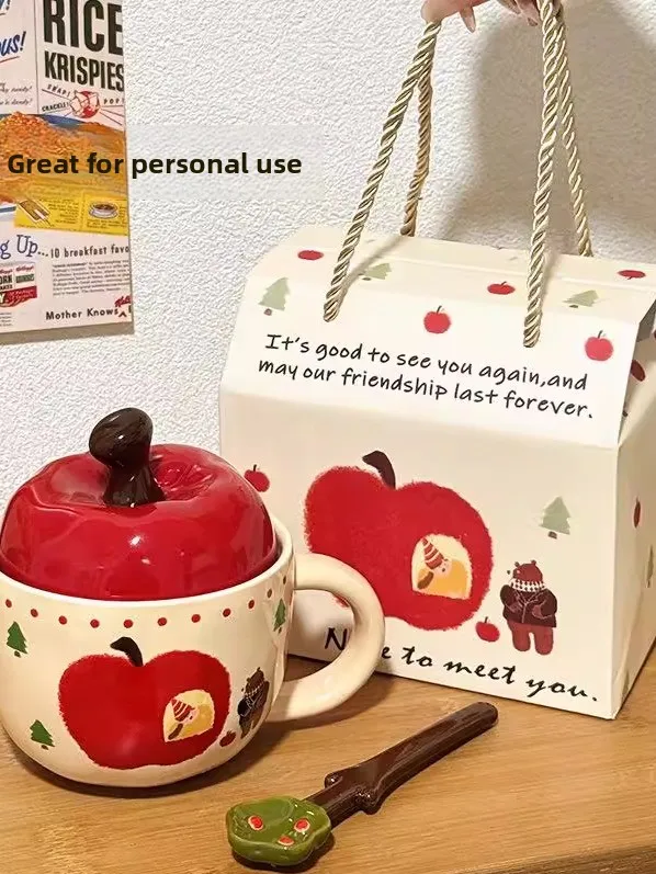 

Милые кружки Cisas Cerc, креативный подарок для девочек, дизайн на день рождения, высокоэстетические чашки для воды с крышкой, ложкой