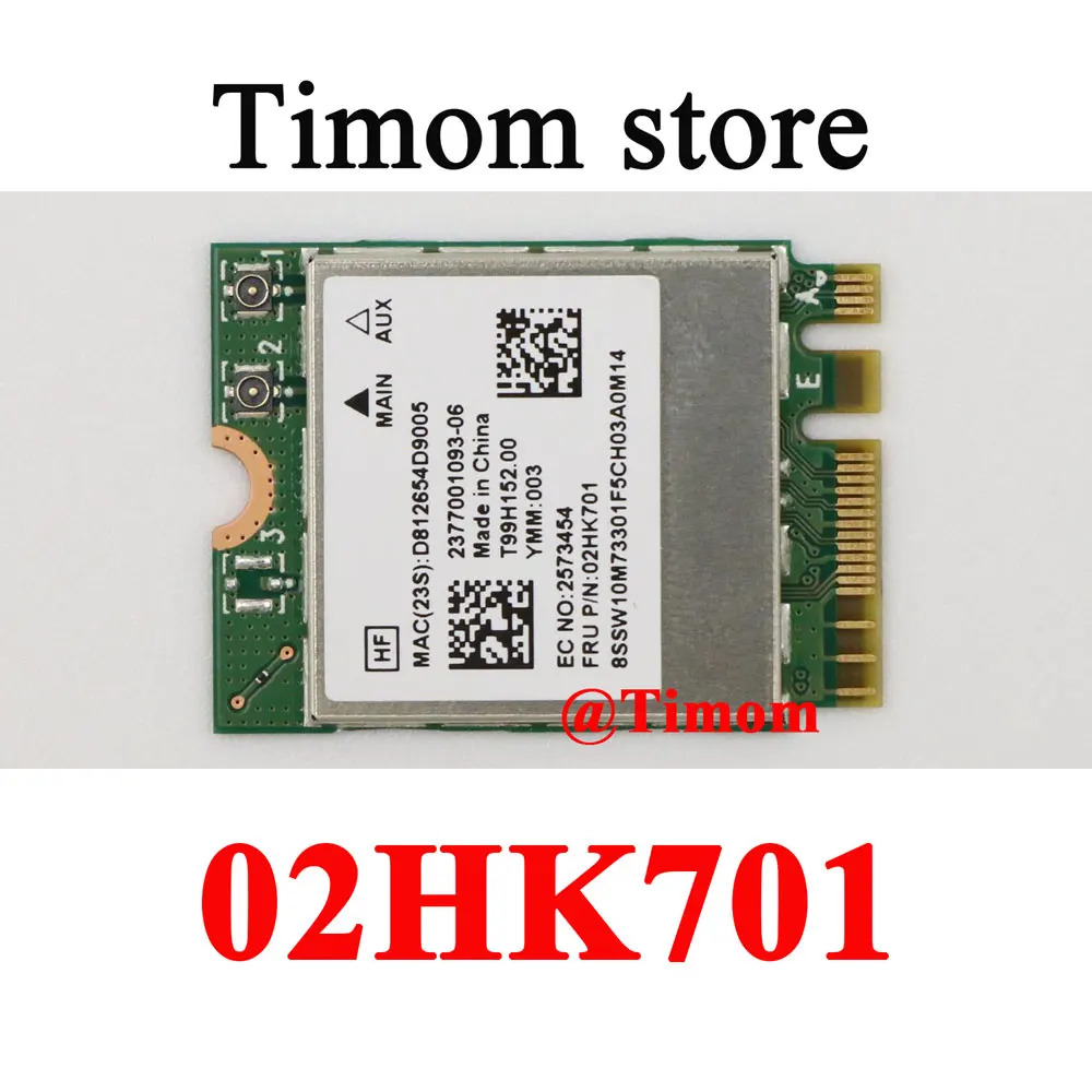 RTL8822CE NGFF M2 802.11AC Wireless WiFi 867Mbps Bluetooth 5.0 Network Card For Lenovo Compatiable 02HK701 02HK700 5W10V25795