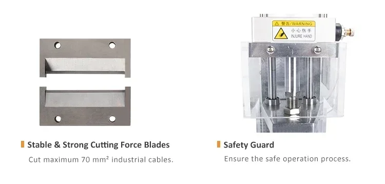 High Efficiency Wire Cutting Machine EW-1230 Pneumatic Large Square Cable Cutting Machine