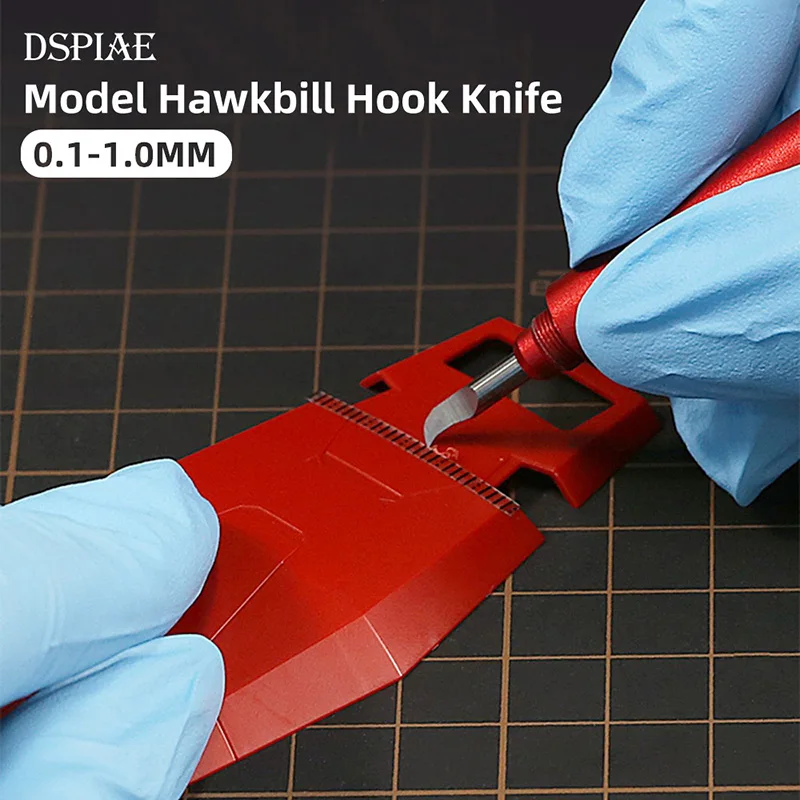 Dspiae HC Series Model engraving tool Model Hawkbill Hook Knife Scribing Knife 0.1mm-1.0mm For Gundam Military Model DIY Tools