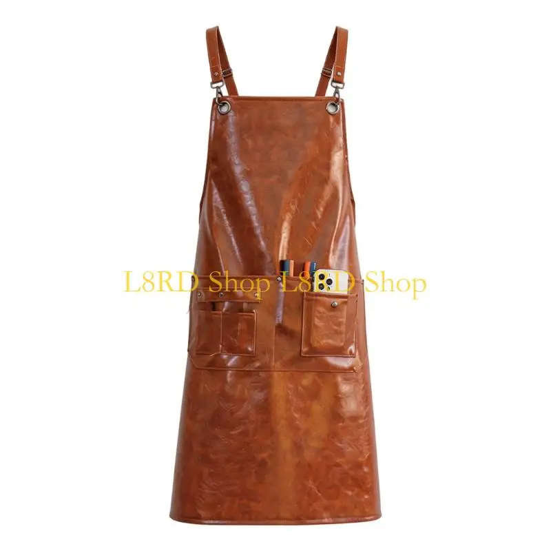 L8RD Professional Crossback Strap Apron For Salon Kitchen And Cafe Work Easy To Clean