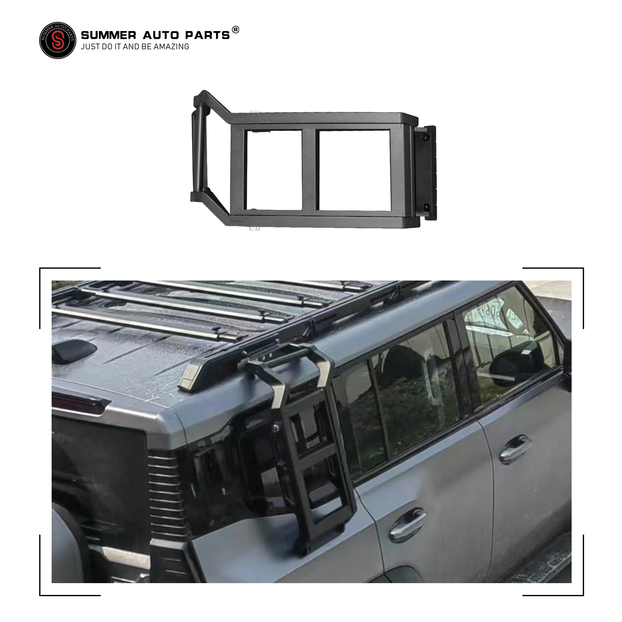 

Auto Spare Parts Accessories Adjustable Foldable Elevatable Car Side Door Ladder For Jetour Traveller T2