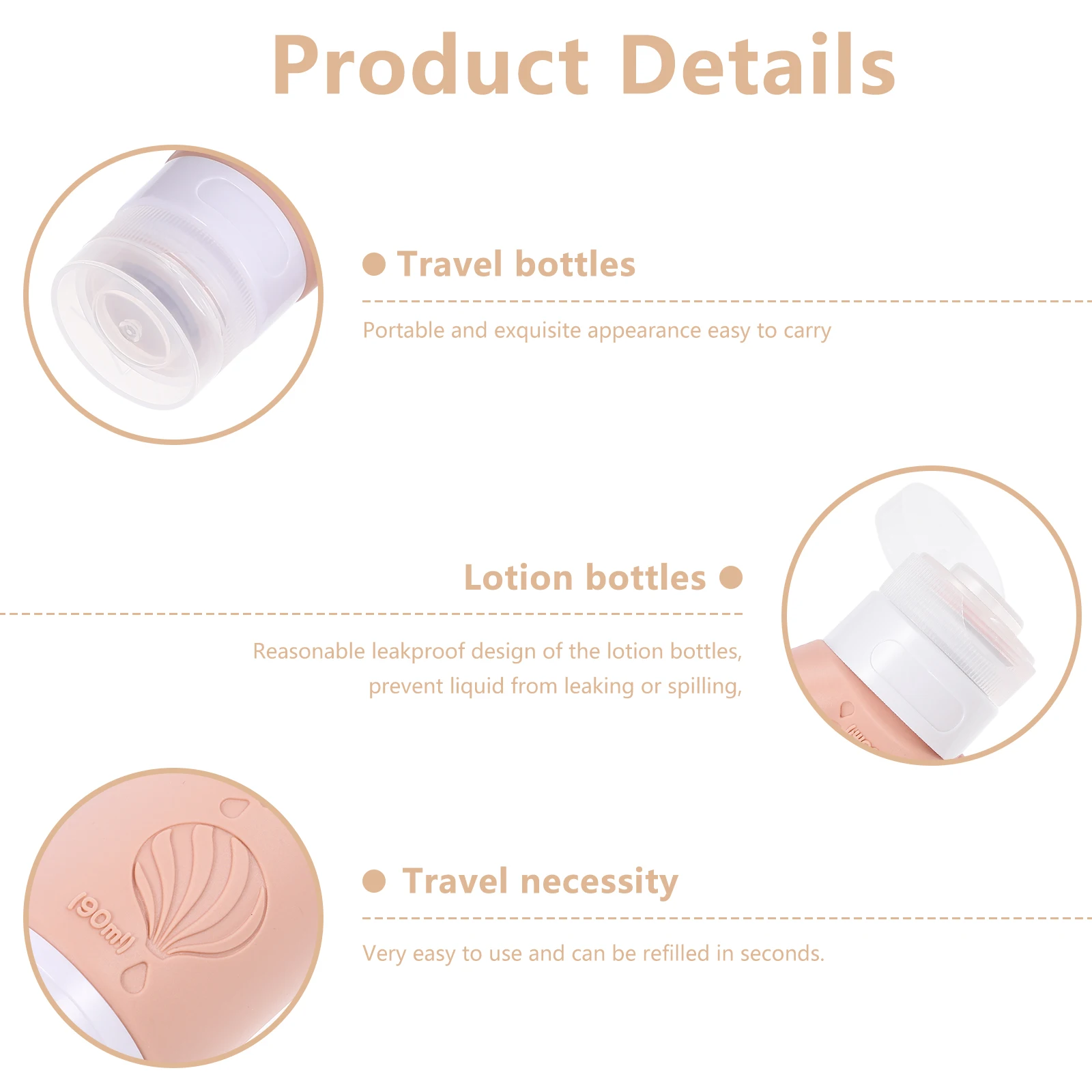 

4pcs Silicone Travel Bottles Set Shampoo Conditioner Containers Portable Storage Solutions For Travel Outdoor Activities