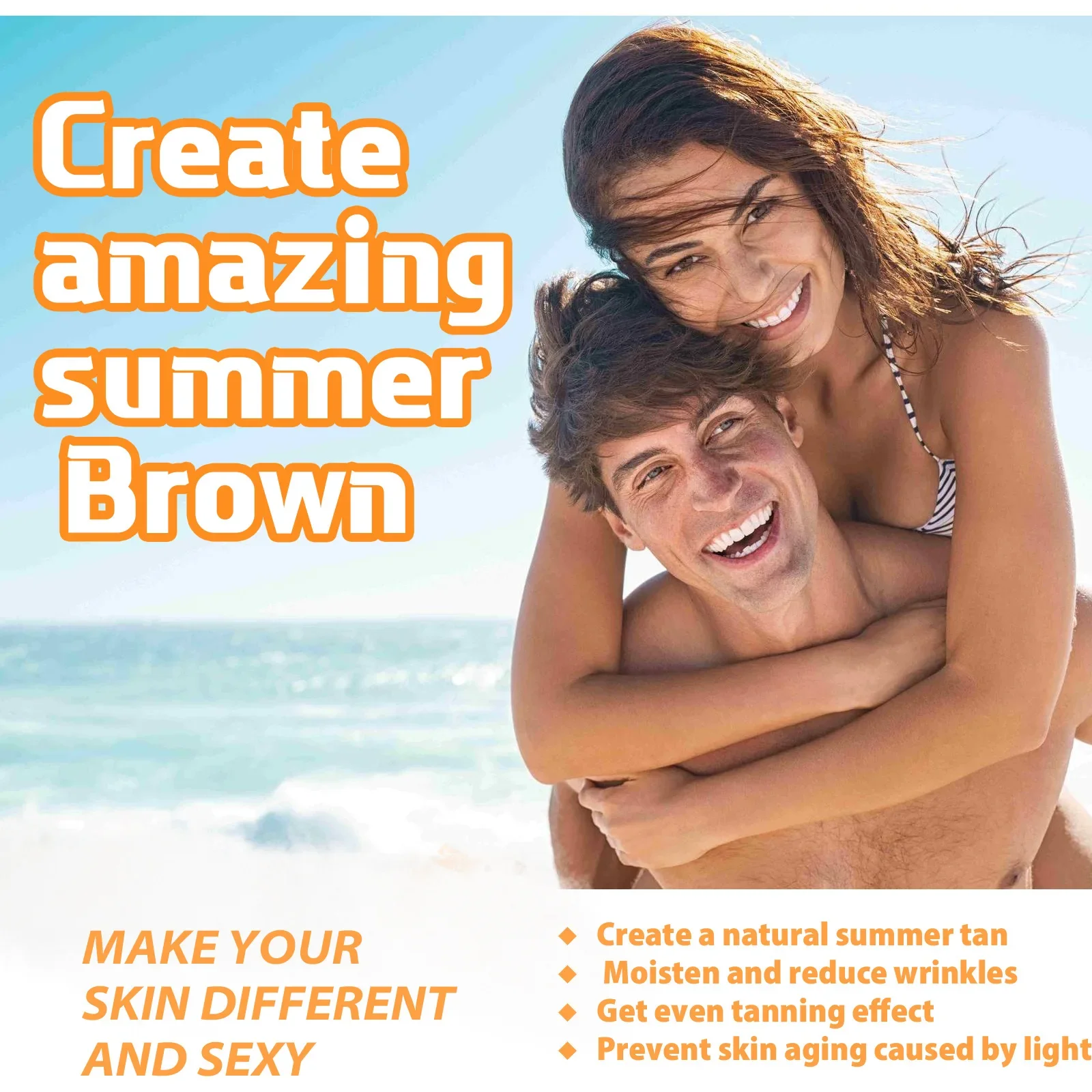 Crema autoabbronzante per il corpo lozione autoabbronzante senza sole bronzo colorazione rapida Summer Beach Bronzer crema abbronzante naturale a lunga durata