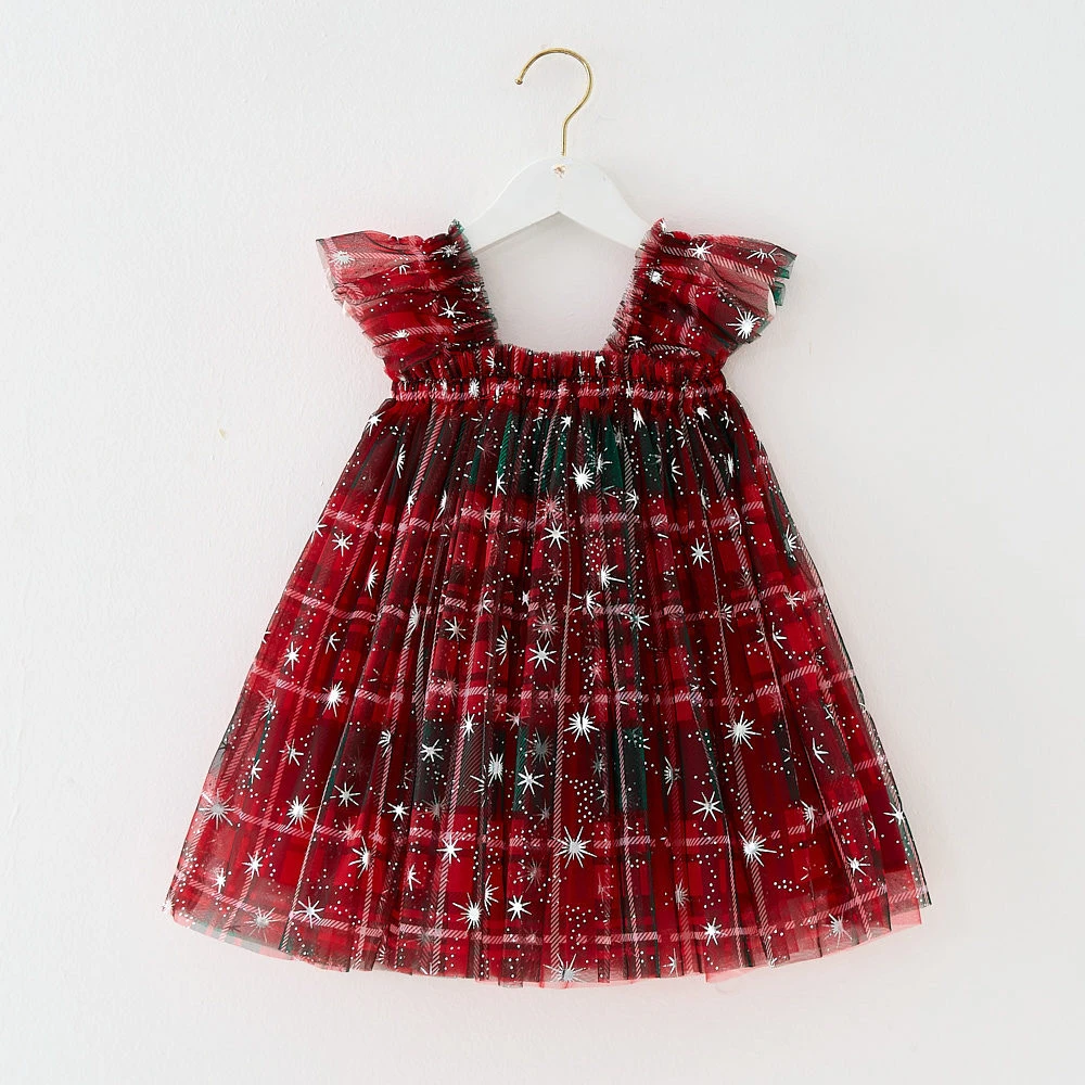 Toddler Girl Princess Dress Baby Christmas Tulle Costume Kids Summer Sleeveless Strap Dresses Newborn Birthday Party Festival