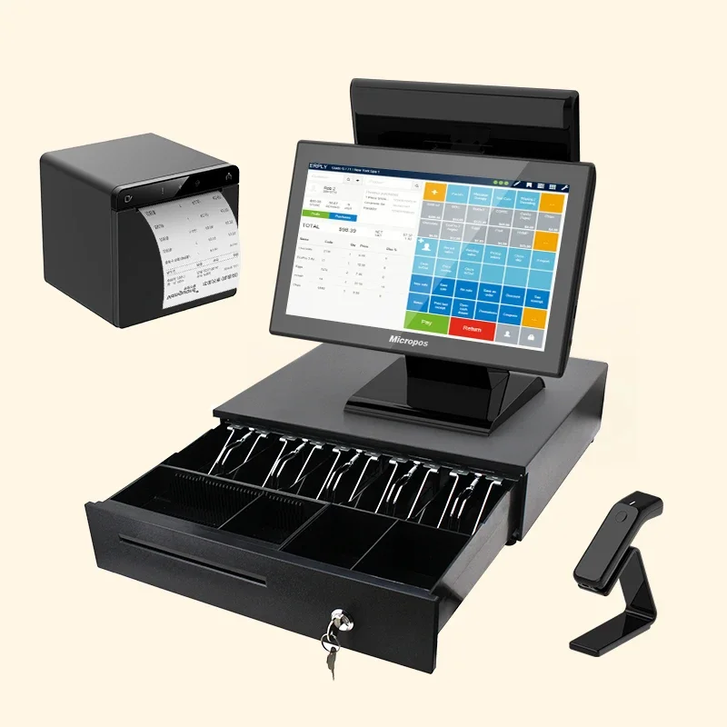 New 15.6 Inch Pos Touch  Screen pos machine  all in one cash register machine for small business enregistreuse