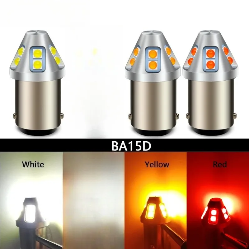 Yacht Boat Ship Signal Lighting Bayonet Double Contact Truck Motor LED Indicator Lamp 6V 12V 24V 5W BA15D LED Light Bulb 3pcs