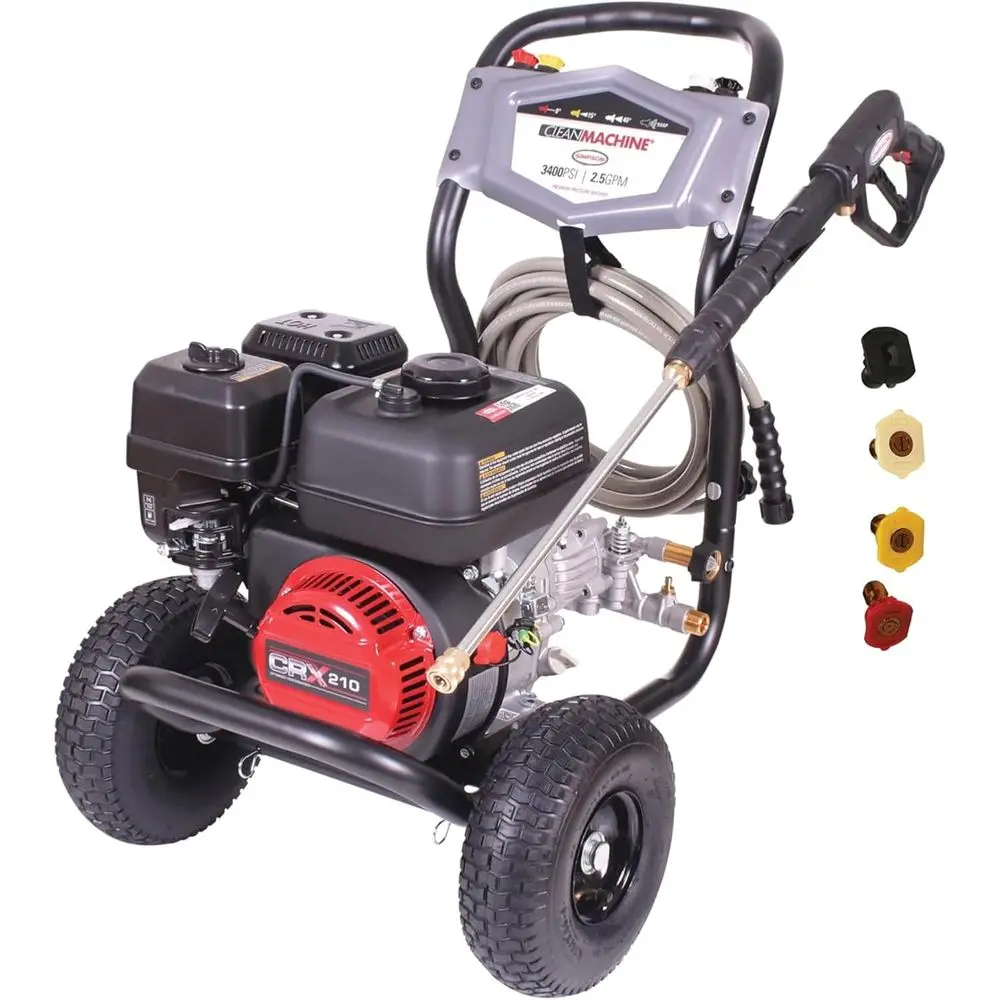 

3400 PSI Gas Prure Washer, 2.5 GPM Residential Power Washer, Cold Water, 25' Hose, Clean hine, 49-State Compliant (CM61083)