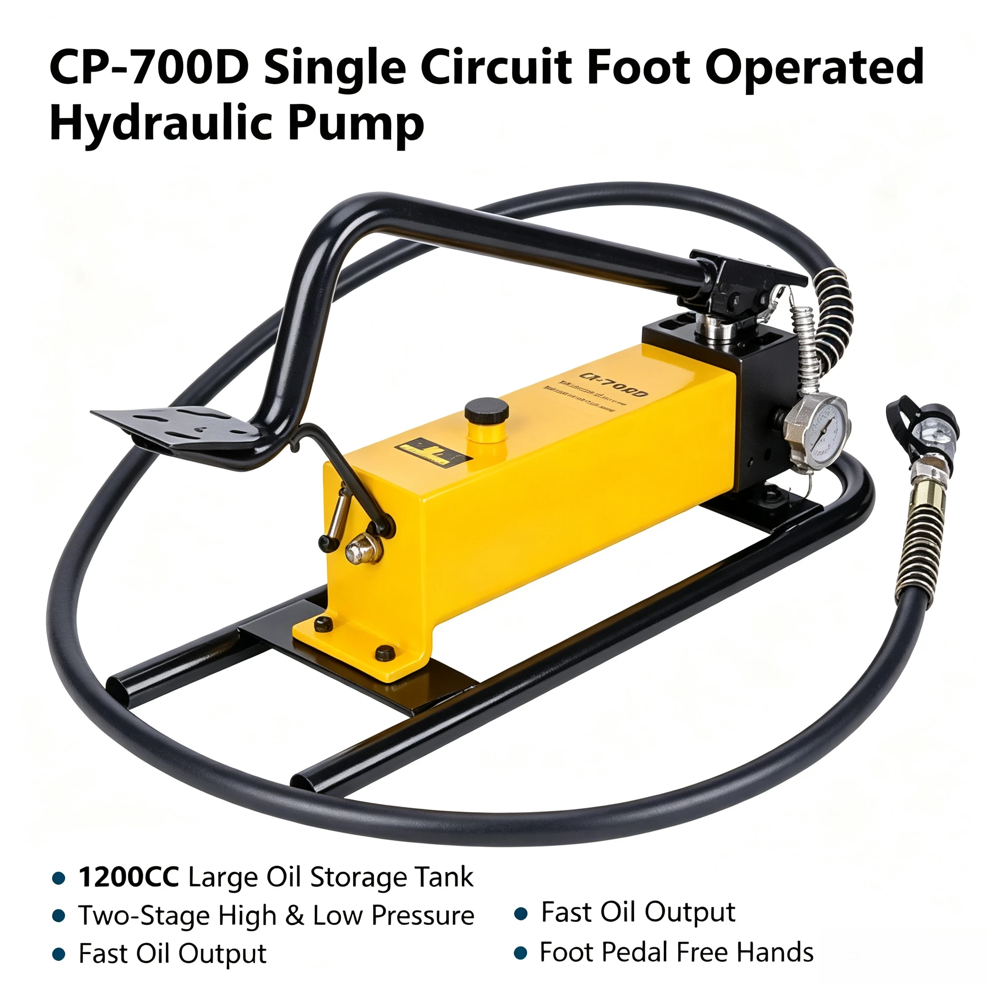 CP 700D Manual Hydraulic Hand Pump 700Bar Ultra High Pressure Portable Pump For Hydraulic Crimping And Cable Cutting Tools