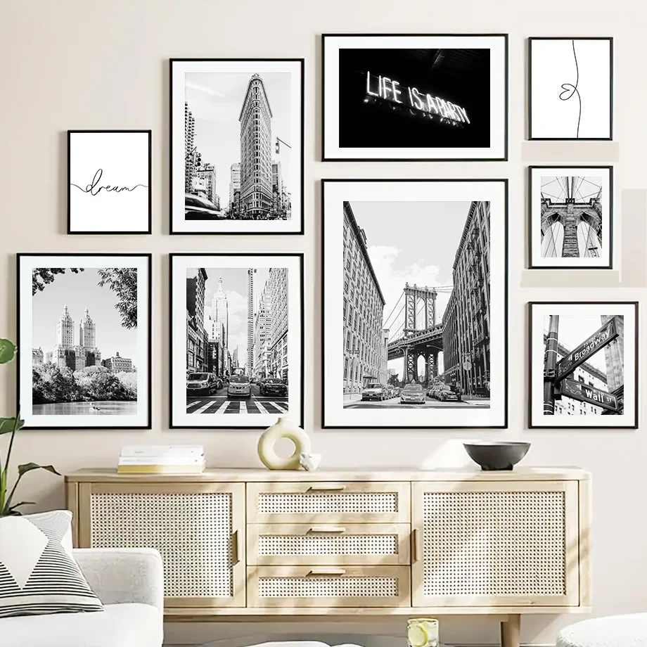 

Amsterdam New York Brooklyn Bridge Photo Wall Art Canvas Painting Nordic Posters And Prints Wall Pictures For Living Room Decor