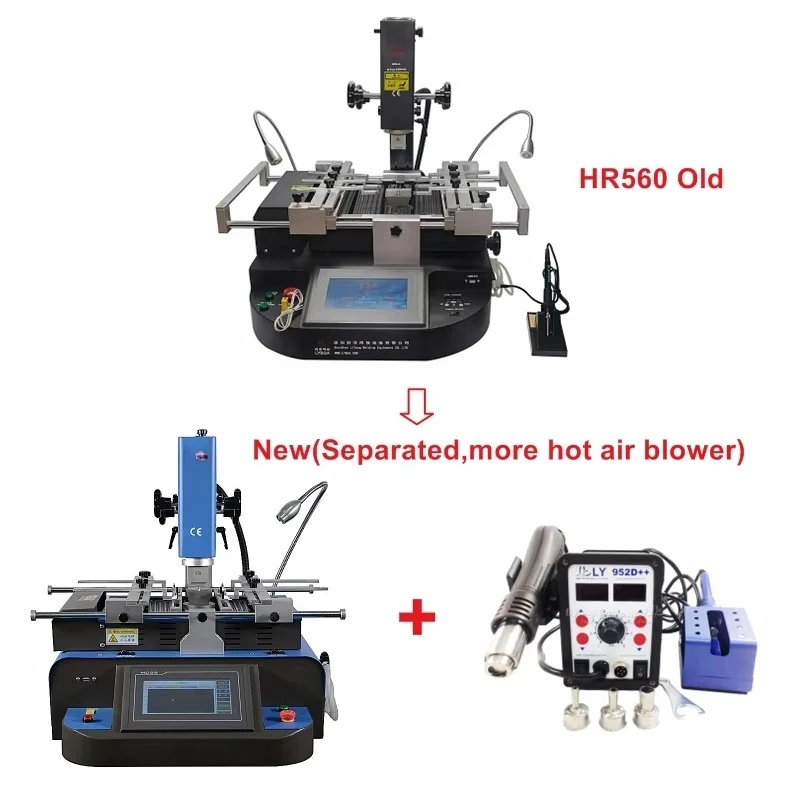 LY HR560 PCB Reballing Machine Bga Rework Station 925D Hot air Blower for Flux Paste Solder Ball Heating with Bga Reablling Kit