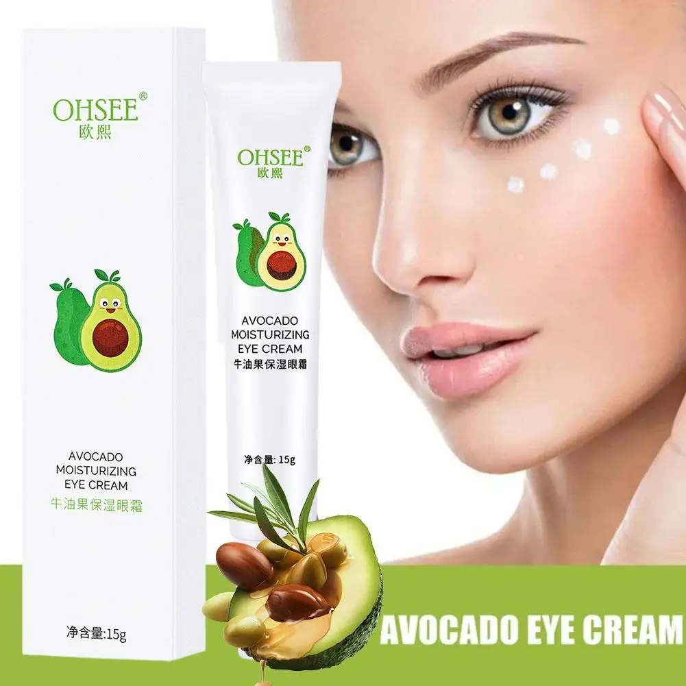 Abacate creme para os olhos, anti-inchaço, anti-envelhecimento, firmando, cuidados com a pele, desaparece, rugas, remover, olho iluminar, v6j4