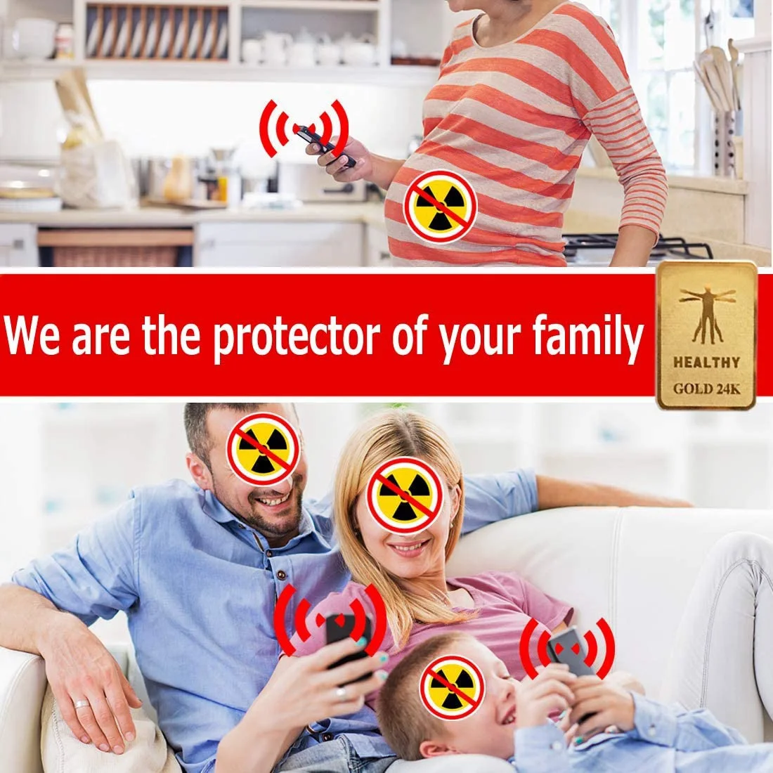 Autocollant de protection pour téléphone portable, 6 pièces, anti-rayonnement, emf bchampionship pour ordinateur portable du matin