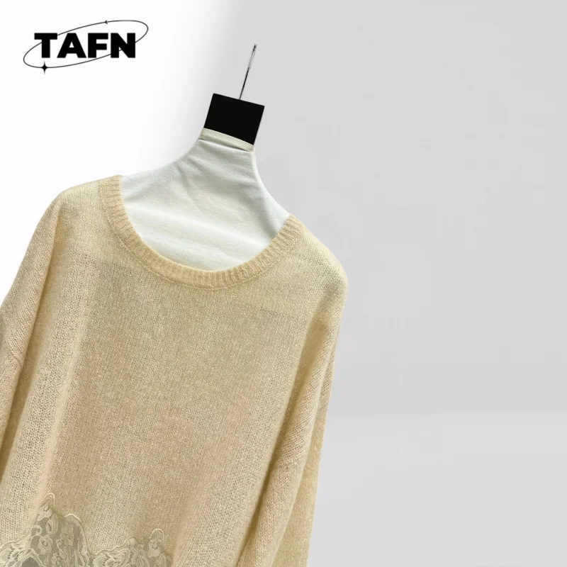 Pull en laine classique pour femmes, Design Simple et élégant pour vêtements d'hiver, pull en tricot de couleur unie tendance pour femmes, confortable AK0502