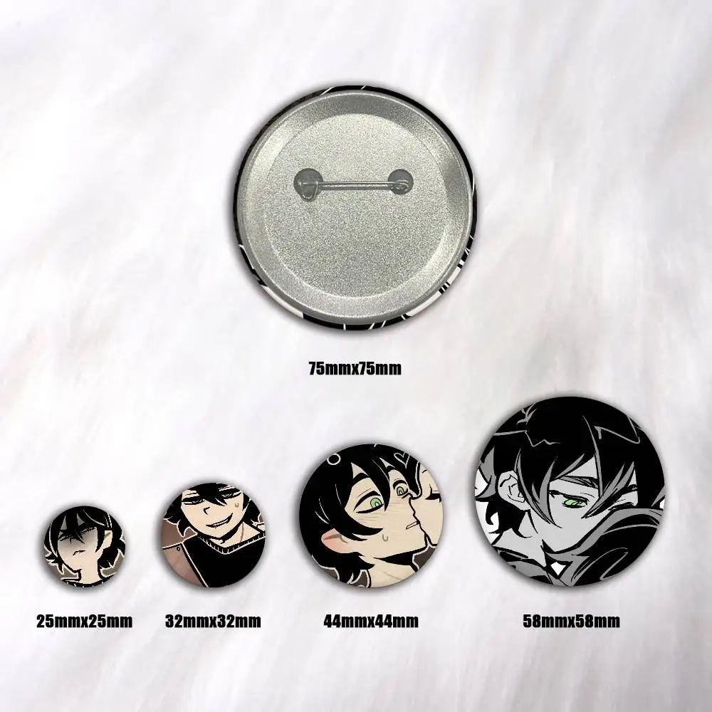 A-The C-Coffin Of Andy And Leyleys Snap-in Pins Cartoon Character Round Creative Brooches For Backpack Accessories Jewelry Gifts