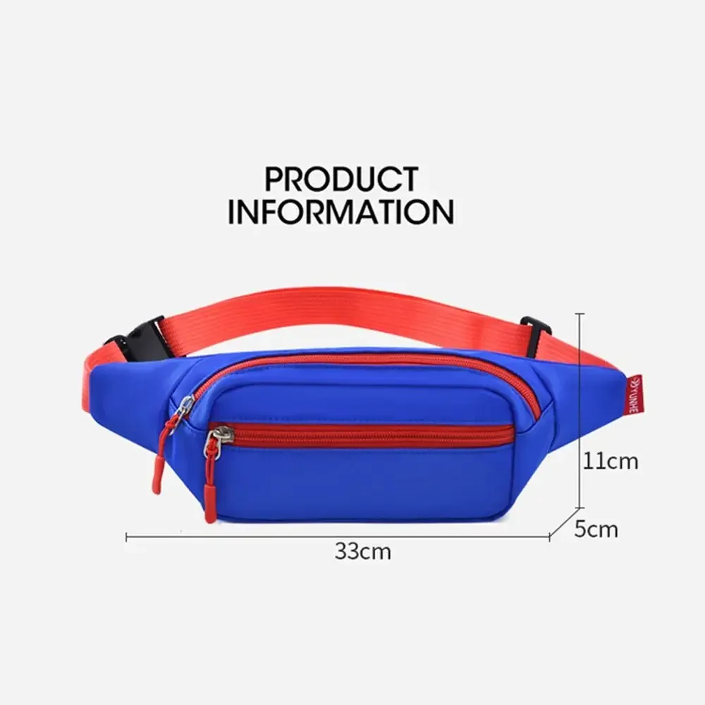 Fashion Large Capacity Women's Chest Bag Lightweight Black White Blue Fanny Pack Wear-resistant Shoulder Bag Girls Boys