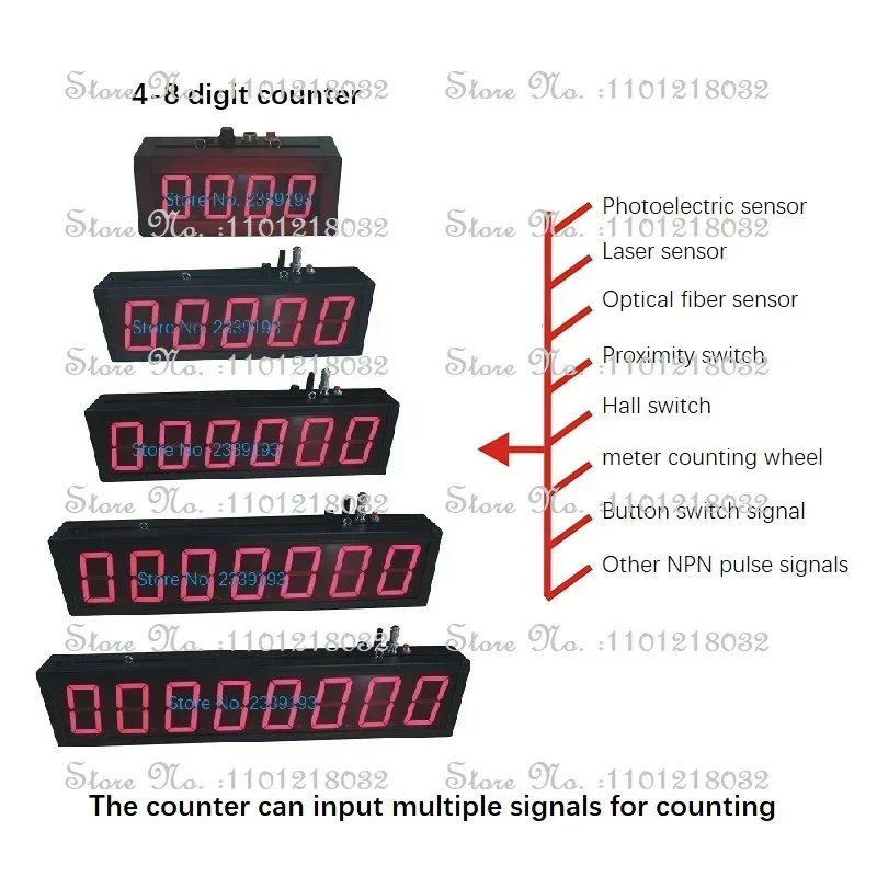 3-digit 4-inch Counter Digital Display Infrared Induction Automatic Counter Conveyor Belt Assembly Line Counter