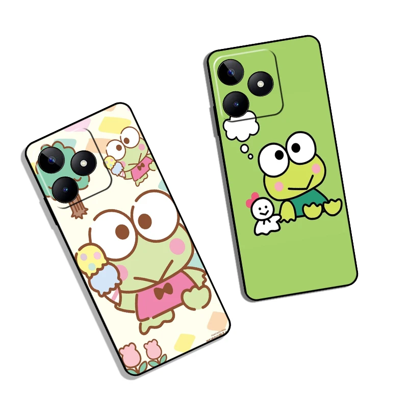 Realme 9 Pro Plus 9i 4G 12 Lite 12X 12+ 13 Kero Kero Keroppi Creative Design Soft Case Phone Case