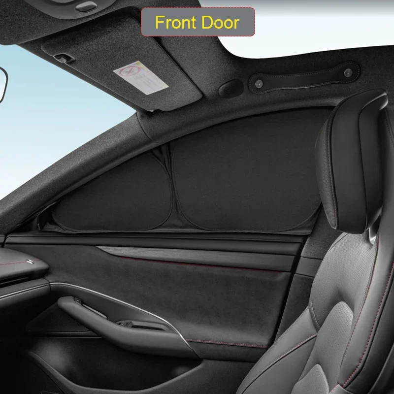 

For XIAOMI SU7 2024-Present Car Black Window Privacy Sunshade Auto Anti-UV Heat Insulation Protect Cover Interior Accessory