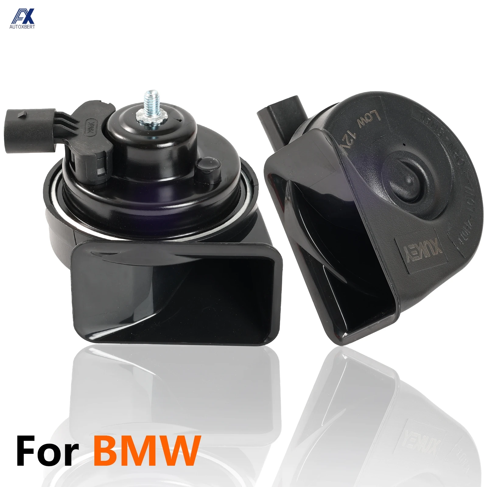 12V 110-125db 410/510Hz High Low Pitch Snail Horn Loud For BMW X3 F25 X4 F26 X5 E70 X6 E71 F01 F02 F03 F04 F06 F12 61337400706