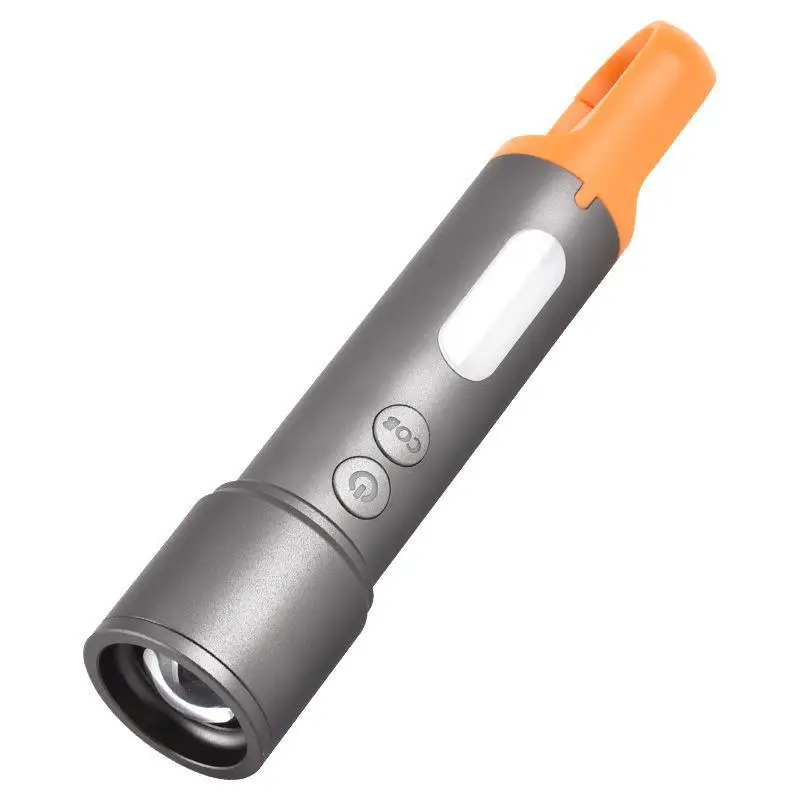 Flashlight Zoomable High Power Torch with Digital Display UV Red Laser Magnetic Rechargeable LED  Emergency Light