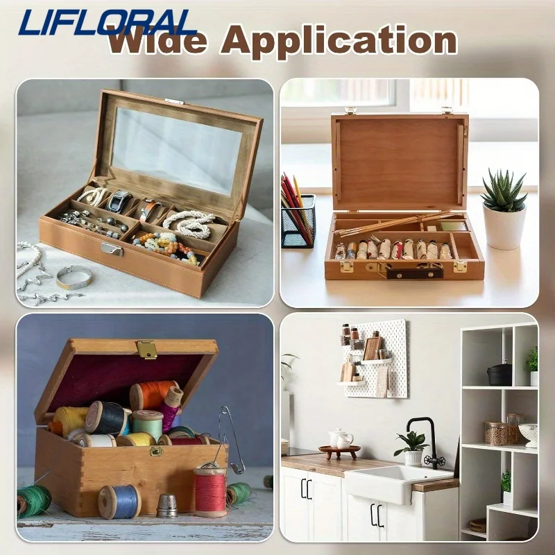 4 шт., сундук для ювелирных изделий, деревянная складная подарочная коробка, верхняя опорная петля, витрина, шкаф, мебельная петля