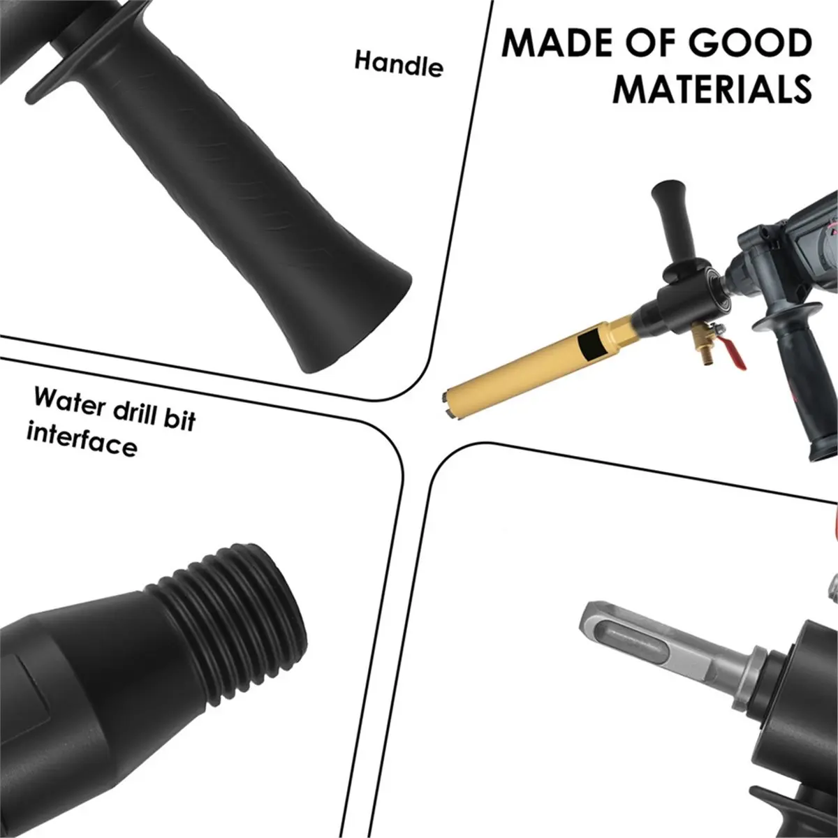

Drill Adapter Electric Hammer Water Injection Converter with Carbon Steel