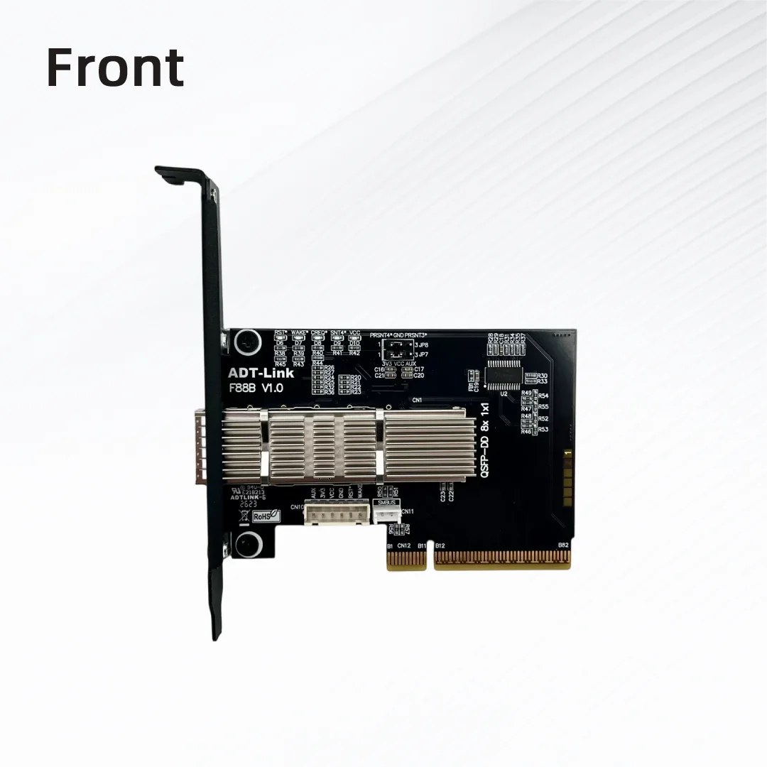 ADT PCIE 3.0/2.0/1.0 x8 PCIe X8 To QSFP‑DD Adapter Card QSFP‑DD Cable Backward Compatible With QSFP+ Module For Server Storage